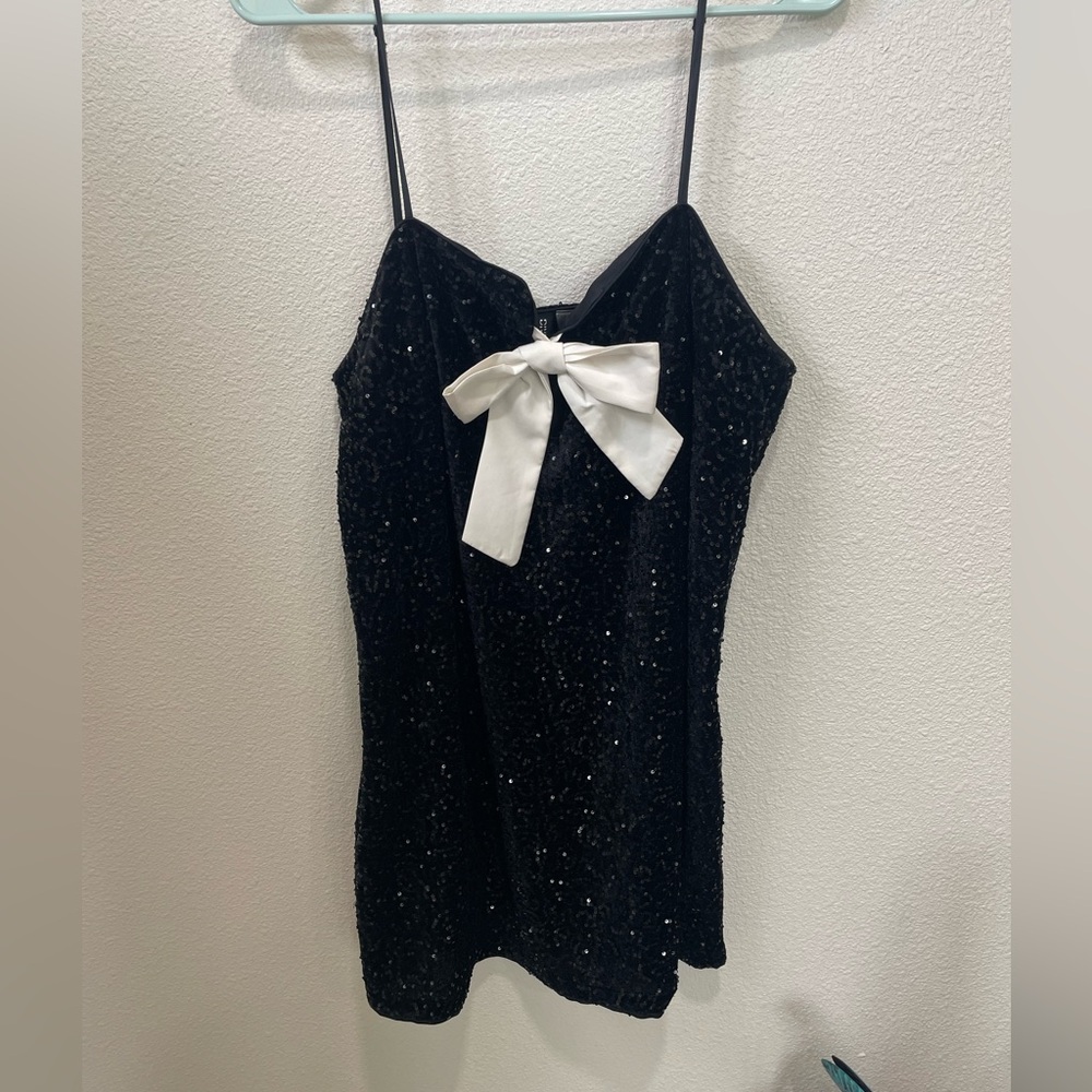 H&M Black Sequin Dress